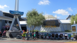 Hyperspace Mountain ride vehicle in Tomorrowland
